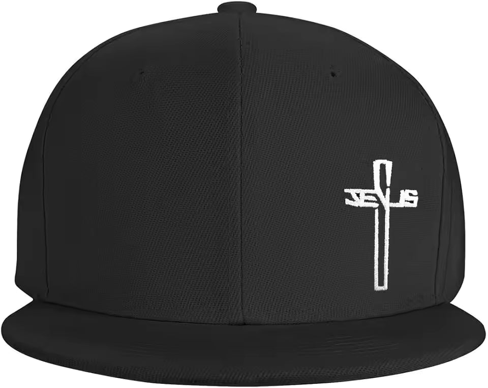 Snapback cap met geborduurde Christelijke kruis