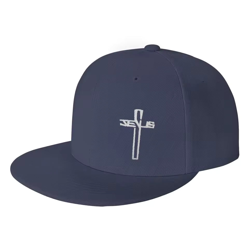 Snapback cap met geborduurde Christelijke kruis