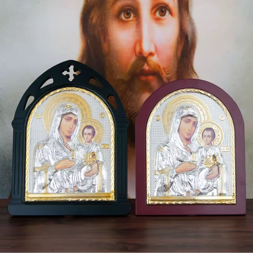 icoon van Maria en Jezus