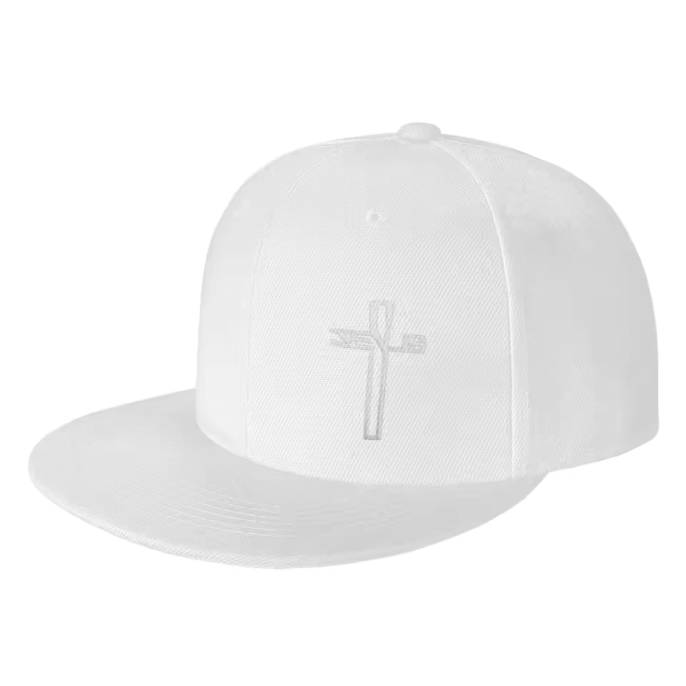 Snapback cap met geborduurde Christelijke kruis