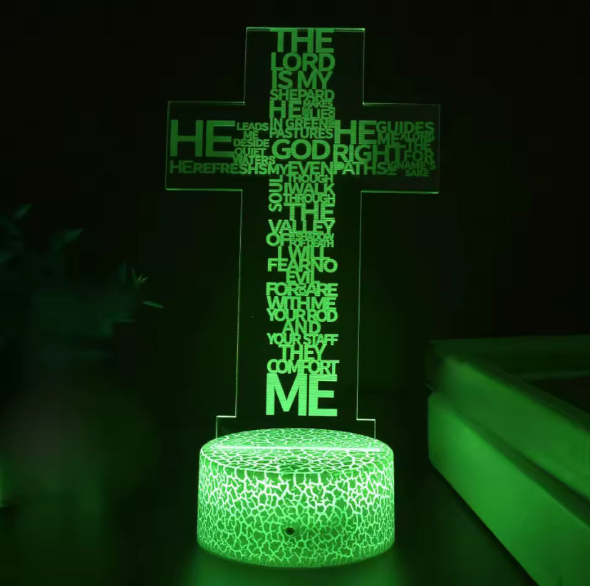 3D Kruis LED Nachtlampje