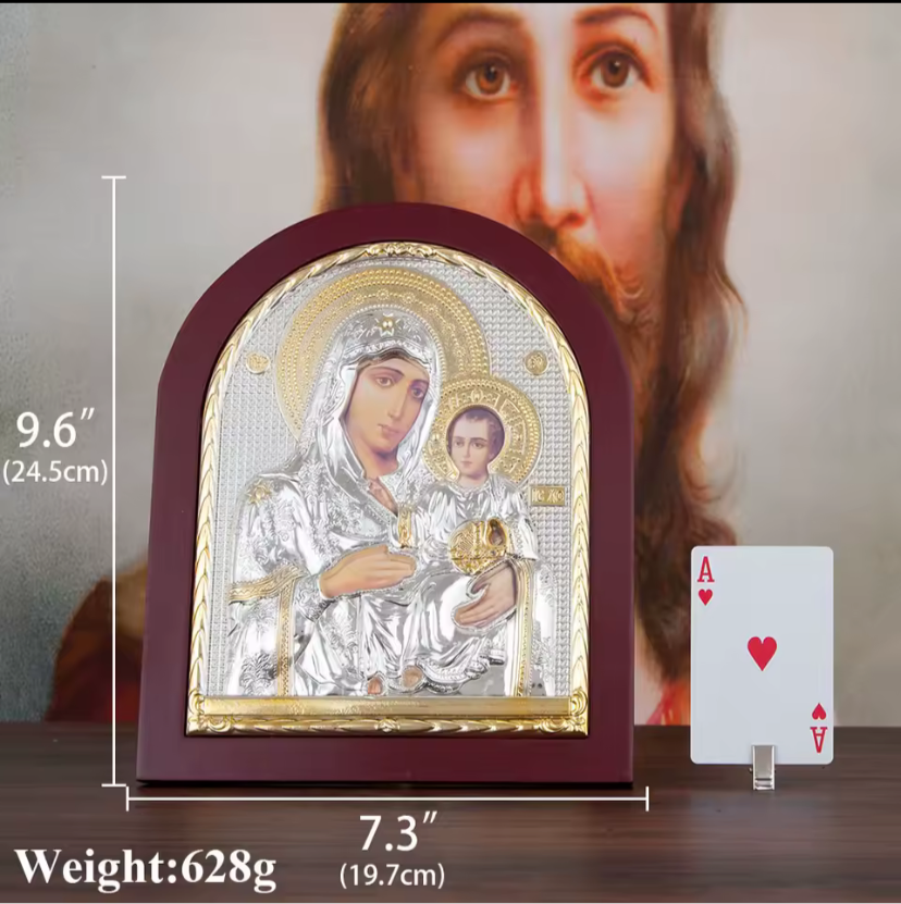 icoon van Maria en Jezus