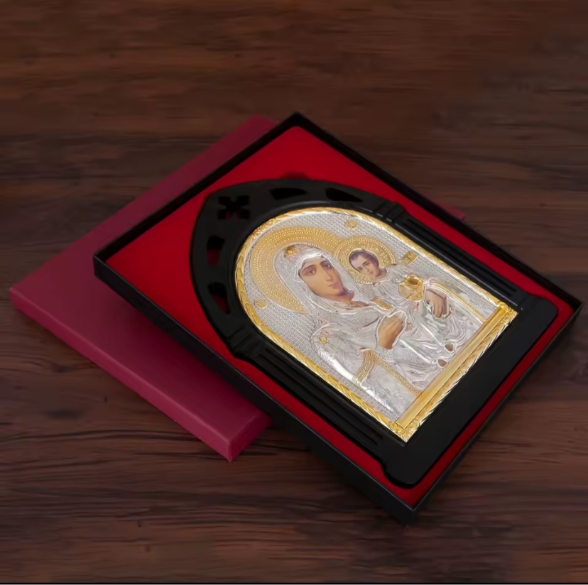 icoon van Maria en Jezus