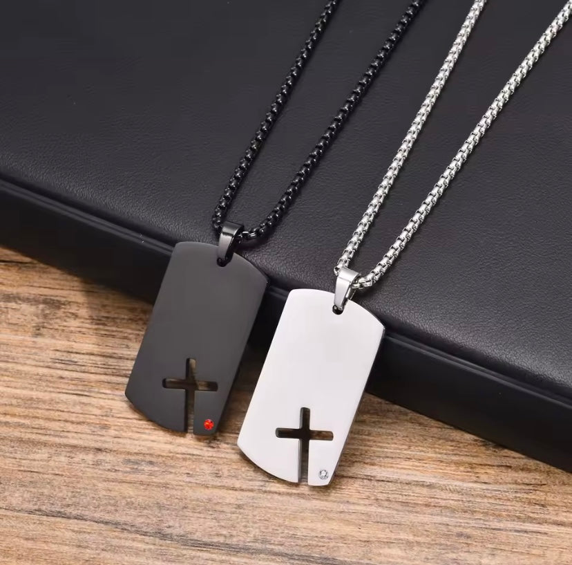 kruis dog tag ketting
