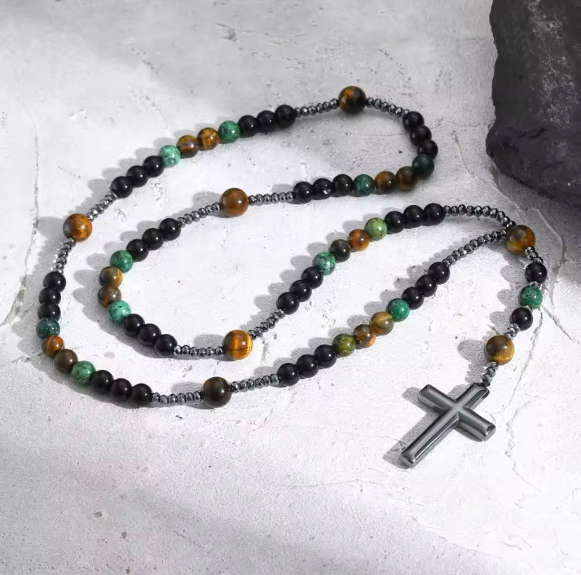 Galsteen Kruisketting