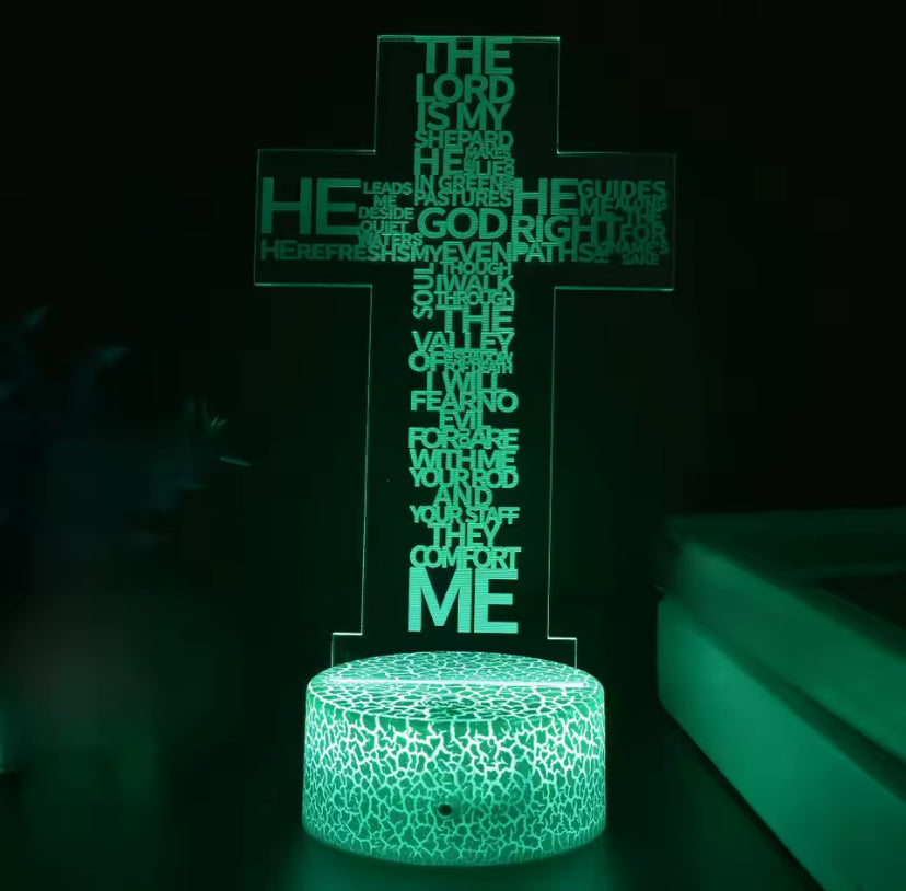 3D Kruis LED Nachtlampje