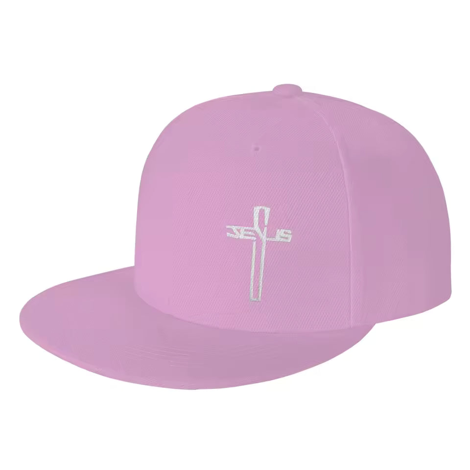 Snapback cap met geborduurde Christelijke kruis