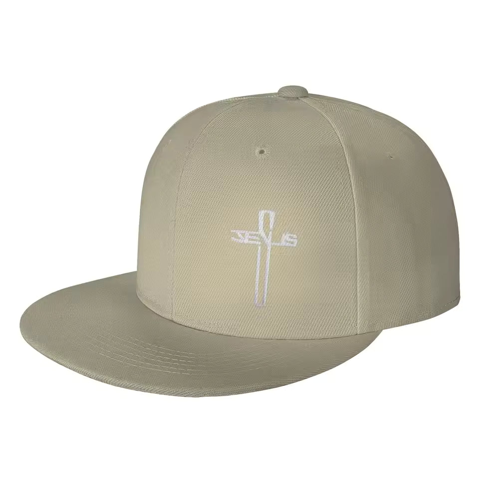 Snapback cap met geborduurde Christelijke kruis