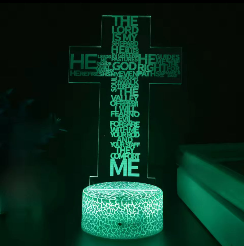 3D Kruis LED Nachtlampje