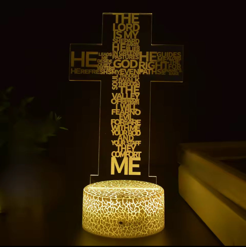 3D Kruis LED Nachtlampje