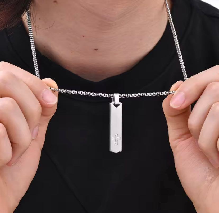 Matte kruis zirkoon hanger ketting