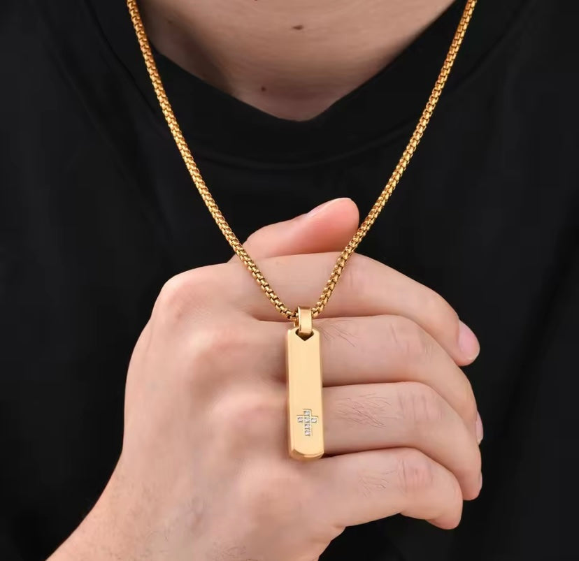 Matte kruis zirkoon hanger ketting