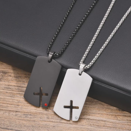 kruis dog tag ketting