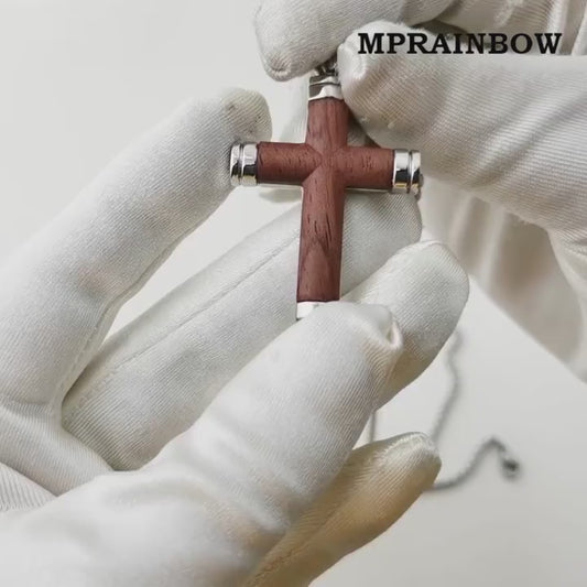 Palissander En Rvs Kruisbeeld